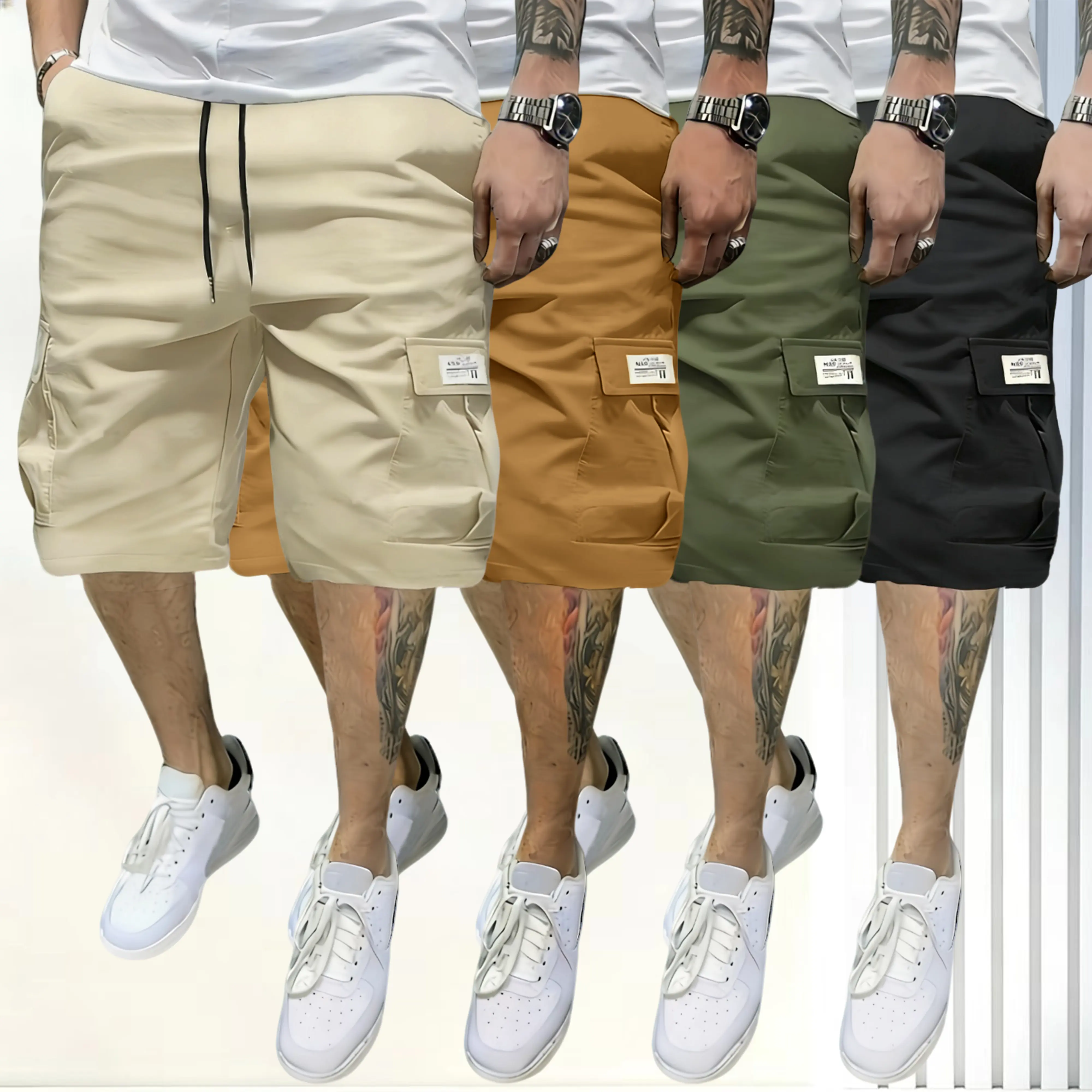 Khaki + Coffee Brown + Army Green + Black