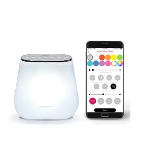 Project Nursery Bluetooth Smart Sound Soother with Multi-Color Nightlight, Alexa Enabled, Voice Control, 3 Natural Sounds, 3 Lullabies, Power Adapter Included
