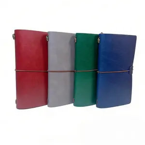 CT Vintage Leather Travel Journal, Refillable Hardcover Notebook for Women & Men, Portable Travel Diary with Ruler, Writing Notebook for Bullet Journal & Planner, Classic Stationery Gift for Travelers