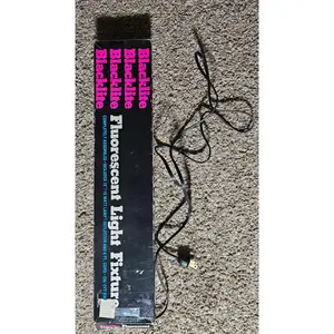 Vintage Blacklite 15W Fluorescent Light Fixture 18” w/ 6ft Cord TESTED