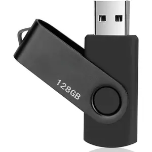 128GB Flash Drive  1 Pack Thumb Drive 128GB Swivel Design USB 2.0 Memory Stick Data Storage Jump Drive Pen Drive for Laptop PC  (Black)