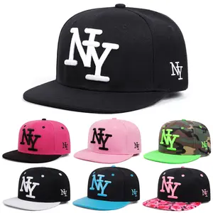 NY Snapback Takeover Color Pop Street Cred White Pink Black Blue Three-dimensional Embroidered Letter Adjustable Men's and Women's Universal Baseball Cap Outdoor Hardtop Hip-hop Cap Boy