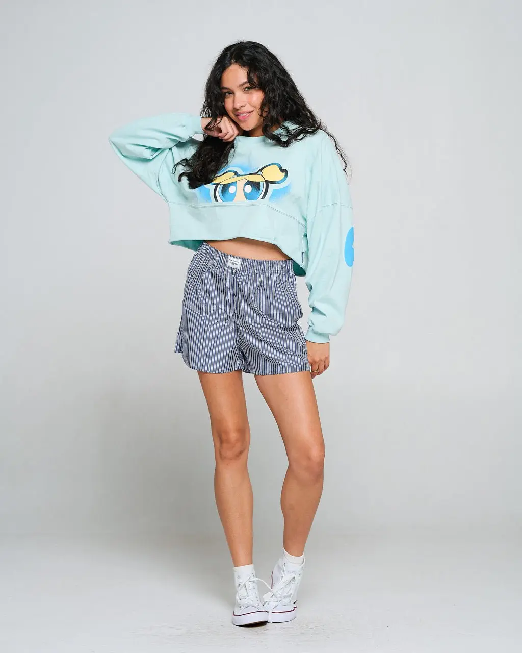 Bubbles™ The Power Puff Girls™ Raw Hem Crop Spirit Jersey®