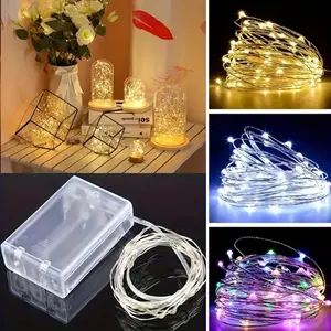 30/50/100 LED Battery Powered LED Copper Wire Fairy String Light Outdoor Decorative Lights For Garden Outdoor Party Christmas Decor