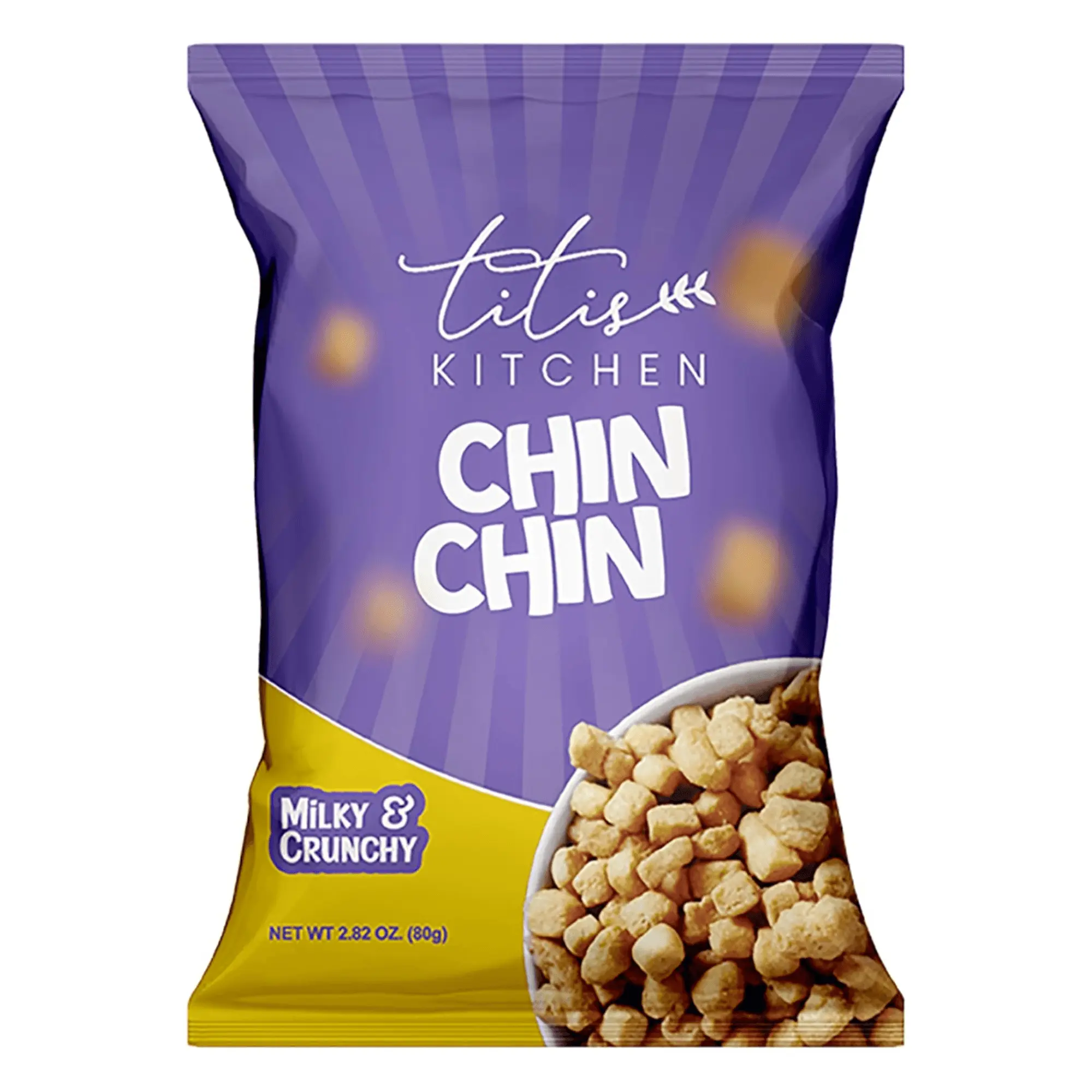Titi's Kitchen Chin Chin Nigerian Snack, Milky and Crunchy, 5, 20, or 50 Pack