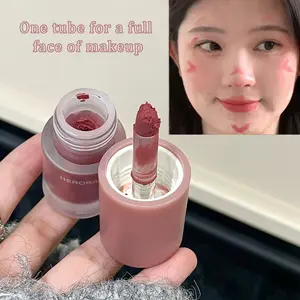 HERORANGE Matte Velvet Multi-Purpose Clay Mask: Creates a Korean-style nude makeup look. Can be used as eyeshadow, blush, or lipstick. Multi-purpose, portable for travel, long-lasting, waterproof, and naturally brightening.