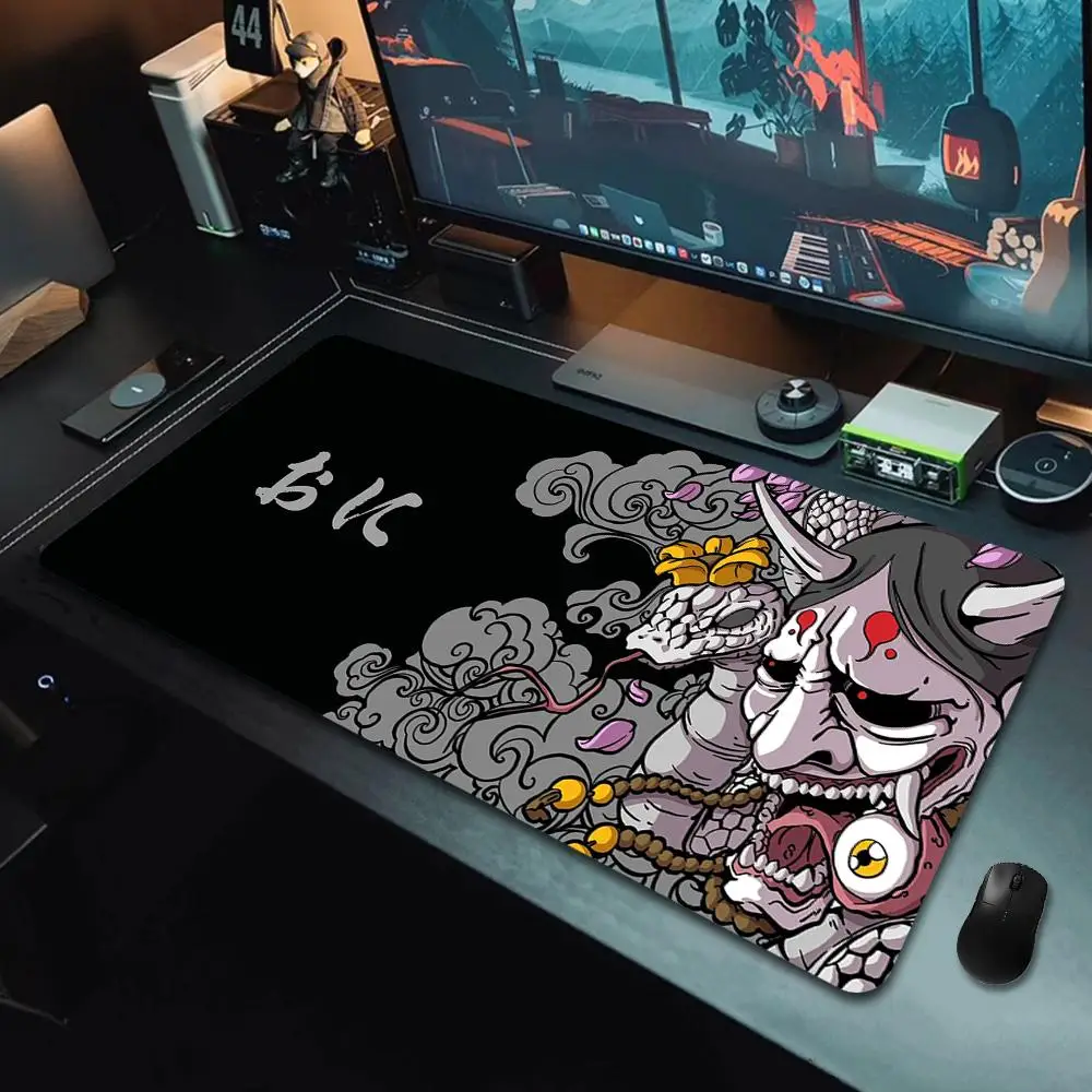 Extra Large Cartoon Monster Print Gaming Mouse Pad, 1 Count Large Gaming Mousepad for Gaming PC, Non-slip Desktop Keyboard & Mouse Pad, Fashion Comput