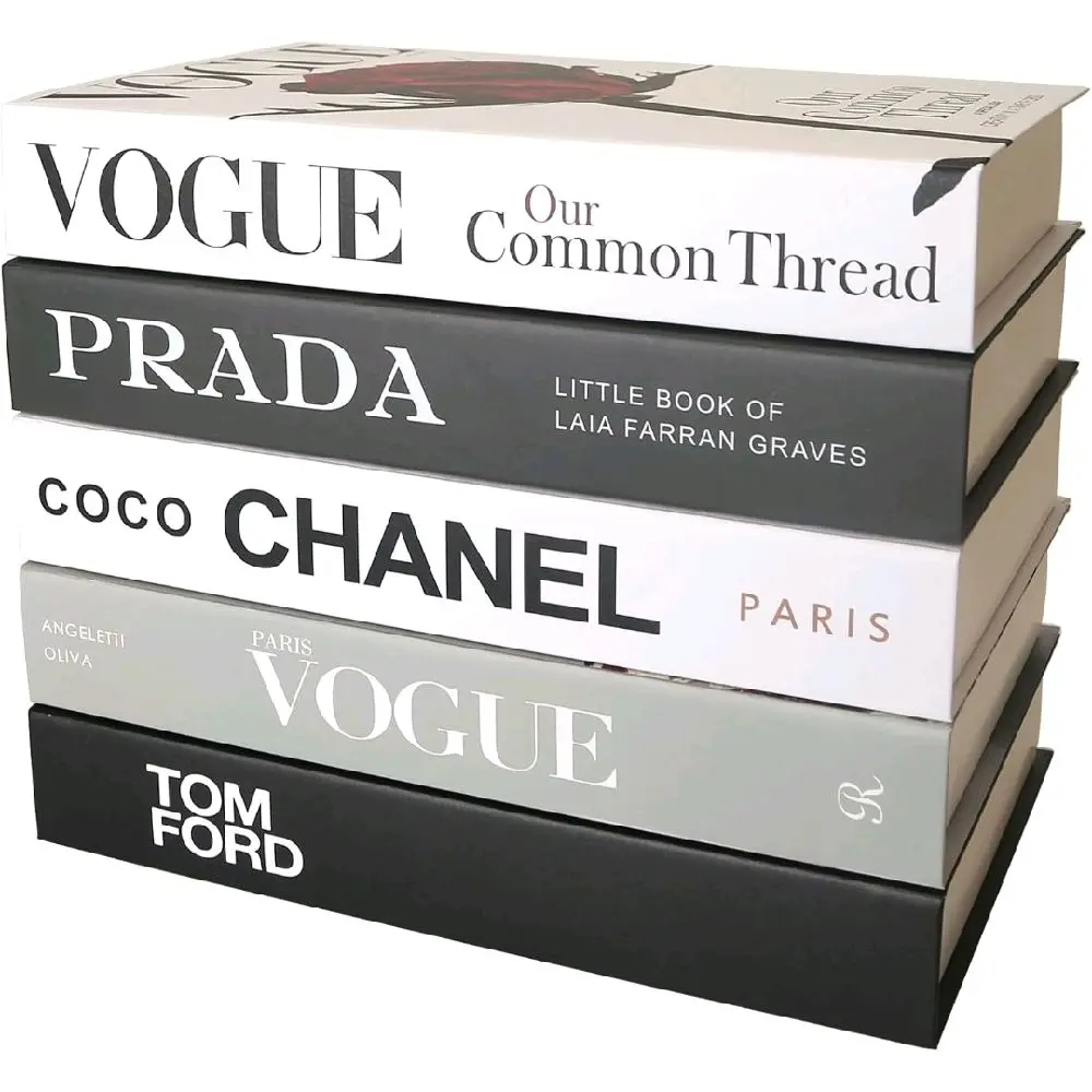 SPShadow 5 Pcs Decorative Books Aesthetic Chic Faux Book Set