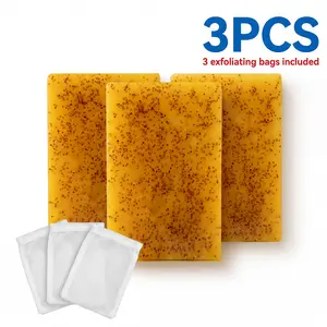 3Pcs Turmeric Soap for Women & Men, Deep Cleansing Moisturizing Soap for Face & Body kojic soap lemon