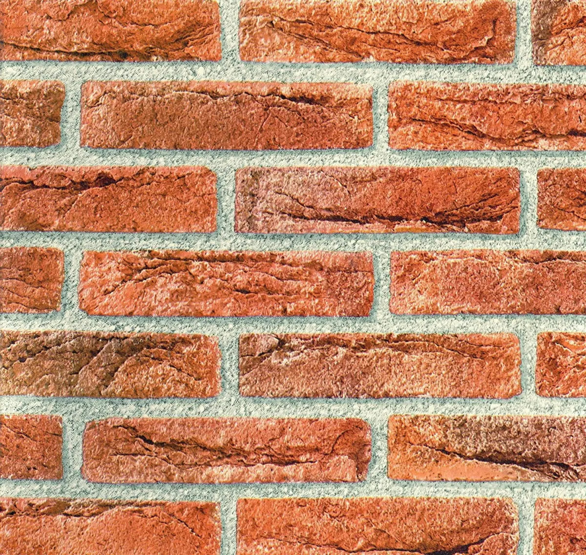 17 x 78 in. Decorative Self Adhesive Film, Red & Brown Brick