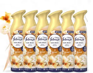 Febreze Air Mist GOLD ORCHID LENOR 185ml – Pack of 6 | OdourClear™ Technology | Floral & Exotic Scent |