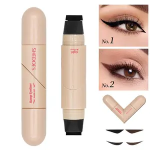 Rotating Eyeliner Stamp Pen – Dual-Head Design with Wing Stamp, Quick-Dry, Long-Lasting, Smudge-Proof for Easy Cat Eye, Sharp Winged Lines & All-Day Makeup Wear- Makeup tools, sensitive  waterproof winged page  vine eyeliner  makeup  be
