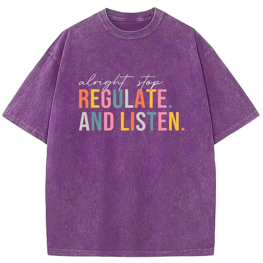 Washed T-shirt-Purple