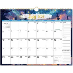 Calendar 2026-2027 - Wall Calendar 2026-2027, July 2026 - December 2027, 15" x 11.5", 18 Monthly Wall Calendars, -Wire Binding +  Hook + Thick Paper + Julian Dates - Starry Skies