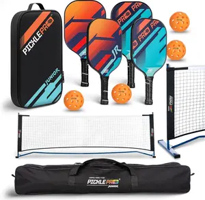 PicklePro Junior – Complete Pickleball Set with 10ft Net for Youth & Families – Includes 4 Junior Paddles, 4 Pickleballs, Carry Bag & Portable Net – USAP Approved Beginner Pickleball Kit