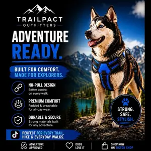 No Pull Dog Harness | Reflective Adjustable Vest | Pet Supplies | TrailPact Outfitters
