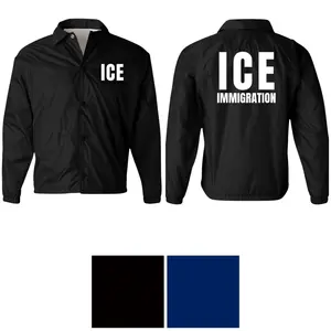 ICE Lightweight Windbreaker Jacket | Immigration Enforcement Waterproof Coaches Coat - REPLICA / COSTUME