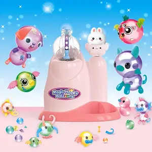 Magic Balloon DIY Craft Animal Set, Rabbit Tiger Cat Capybara, Sticker Decorations, Creative Birthday Gift for Kids 3+, Durable Plastic Balls