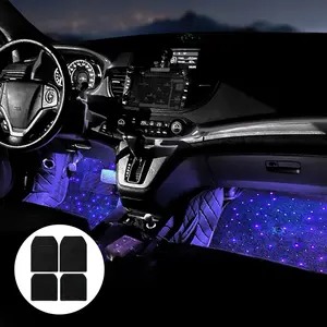 App Controlled Starglow Car Mats Fiber Optic LED Waterproof 4 Piece Set Dynamic Ambiance Lighting Interior