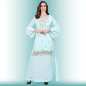 Stone Work Long Top With Lehenga