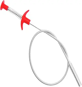 Flexible Grabber Claw Pick Up Reacher Tool with 4 Claws Bendable Hose Pickup Reaching Assist Tool for Litter Pick, Home Sink, Drains, Toilet(24 Inches)