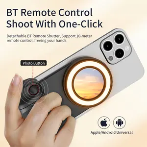 Selfie LED fill light, studio photography fill light, video shooting fill light, wireless remote control for photography, five-level brightness adjustment, 360°°Rotatable adjustment, detachable design, built-in 1/ 4inch copper thread, with fill light and