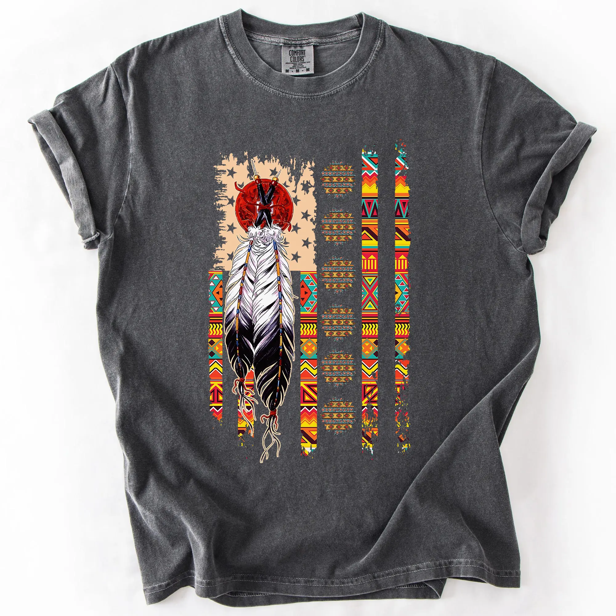 Comfort Colors American Native Shirt, Native Feather Sweater, Western Native Clothing, Proud Native American Shirt, Comfort Colors Shirt