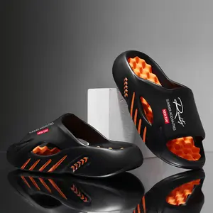 Men’s Athletic Recovery Slides – Ultra-Soft Thick Sole Cloud Cushion Sandals with Massage Footbed, Non-Slip Sport Slides for Post-Workout, Gym & Summer Beach