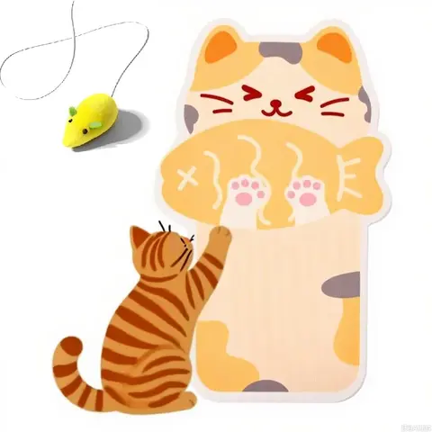 【Buy 1 Get Free Toy Mouse!】Wall Mounted Cat Scratcher, Cat Scratcher for Wall, Self-Adhesive Cat Scratching Mat,Versatile Self Adhesive Replacement Easy Use for Indoor Cats, with Adhesive Backing for Wall, Door, Sofa Kitty