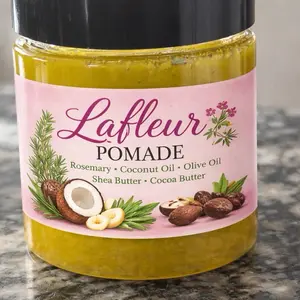 LaFleur Hair Pomade with Rosemary Coconut Oil Olive Oil Shea Butter & Cocoa Butter for Styling