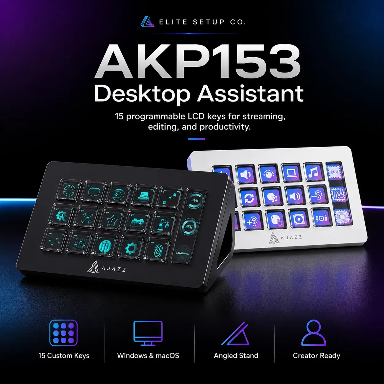 AJAZZ AKP153E 15-Key Programmable Macro Pad