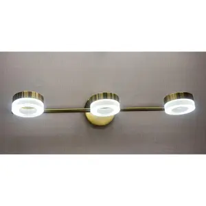 Solstice Halo Vanity Light  Brushed Gold & Frosted Acrylic Series0