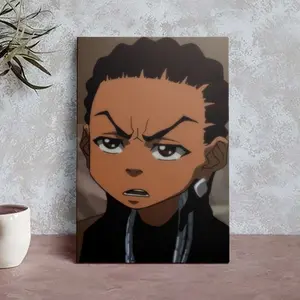 1pc  The Boondocks Anime Canvas Wall Art - Vibrant Character Poster with Bold Colors, Perfect for Bedroom, Office, or Living Room Decor, Anime Room Decor