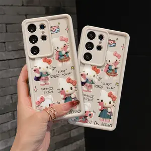 Luxury New Hello K-Kittys Cute Phone Case Suitable for Samsung Galaxy S26 S25 S24 A26 A36 A17 A07 A55 A35 A06 A05 A14 A24 A34 A54 A16 A05S A25 A15 A23 A33 A53 A73 A13 A04E A04 S23 S22 S21 S20 FE Ultra Plus 4G 5G Anti Fall Soft TPU Back Cover