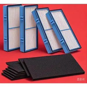 HEPA Air Filters Replacement - Compatible with HAPF30AT & HAP242-NUC - 4 HEPA + 8 Carbon Booster Filters - Total Air Purifier Replacement - Washable & Reusable for Cleaner Air