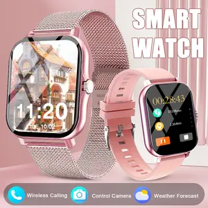 2026 New Large-Screen Smartwatch, Full Touchscreen, Wireless Calls/Text/Multiple Sports Modes, USB Rechargeable, Alloy/Metal Case, 2 Replaceable Straps, Activity Tracking Watch, Gift for Men and Women