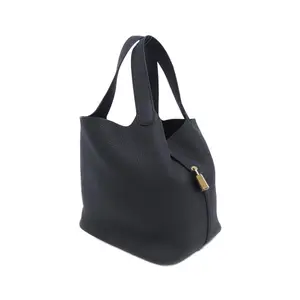 Pre-owned HERMÈS Calfskin Shoulder Bags Hermes Picotan Lock MM Clemence Tote Bag