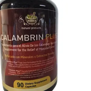 MOM'S Natural Products Calambrin Plus - Supplement for Relief of Muscular Cramps with Minerals & Botanical Extracts - 90 Capsules