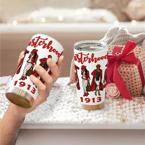 1pc 600ml Sisterhood 1913 Pattern 304 stainless steel large capacity travel mug. 20oz insulated water bottle. chairs ideal for those who value sisterhood and as a meaningful gift.
