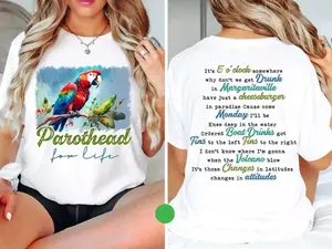 Jimmy Buffett Shirt, Rip Jimmy Buffet T-shirt Cotton All Sizes for FAn T-shirt, full size, full color, for men, for women Casual Fabric Fashion Smooth