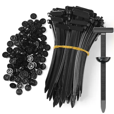200Pcs Nylon Universal Cable Tie Buckle Set – Self-Locking Zip Ties For Car Body Panels, Bumpers, Fenders, And Trunk Liners, UV Resistant Plastic