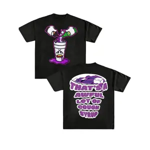 THAT'S A AWFUL LOT OF COUGH SYRUP Double-Sided Printing Men'S 100% Pure Cotton T-Shirt, a Comfortable, Casual, Versatile, And Fashionable Round Neck Short Sleeved Essential for Men, Can Be Used As a Gift- Printed And Shipped in The USA