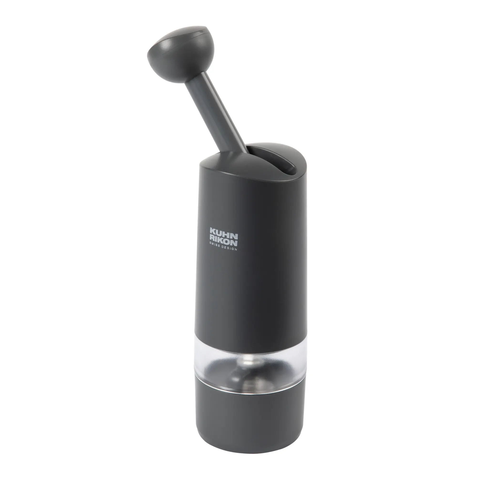 Kuhn Rikon Ratchet Grinder, Ceramic Spice Mill for Salt Pepper and Dried Herbs, Adjustable Coarse to Fine, Easy Refill, Ergonomic One Hand Spice Grinder, Seasoning Mill