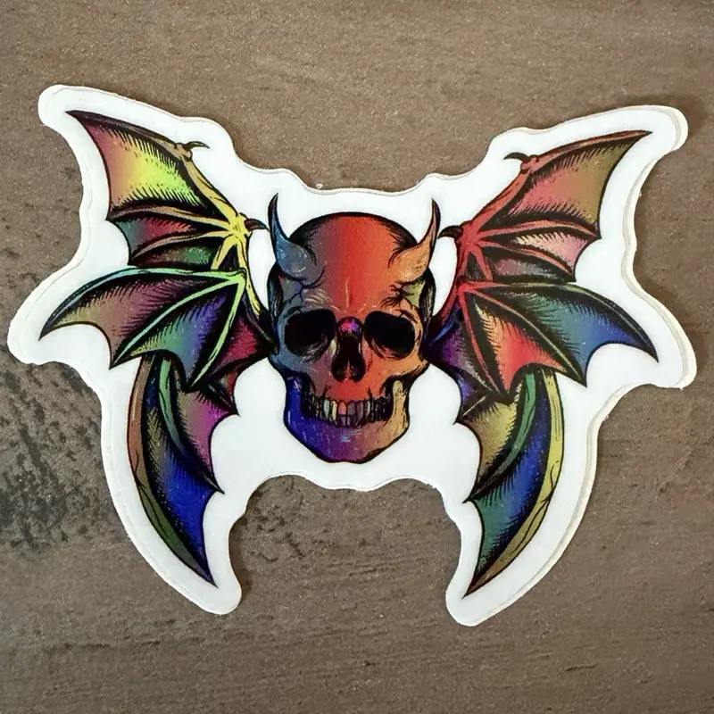 Creepy Bat Skull 2.25x3” Waterproof Vinyl Sticker