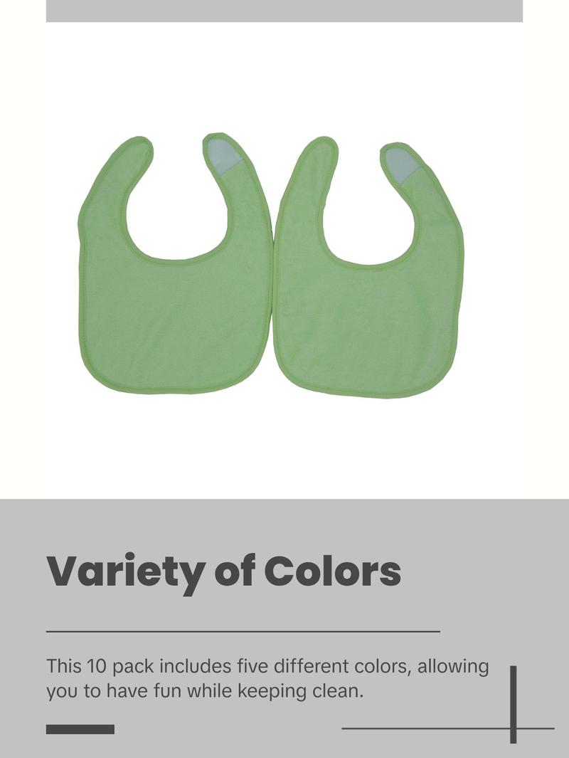 Primo Passi 10Pk Neutral Bibs for Baby - Stay Dry