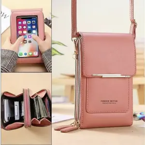 2026 Trendy Minimalist Elegant Women's Touchscreen Crossbody Phone Wallet - Fashion Tech Accessories Purse Everyday Bag with Multi-Card Slots, Coin Pouch, Adjustable Strap, Water-Resistant | Gym, Shopping Use Multi-Color Womens Gifts