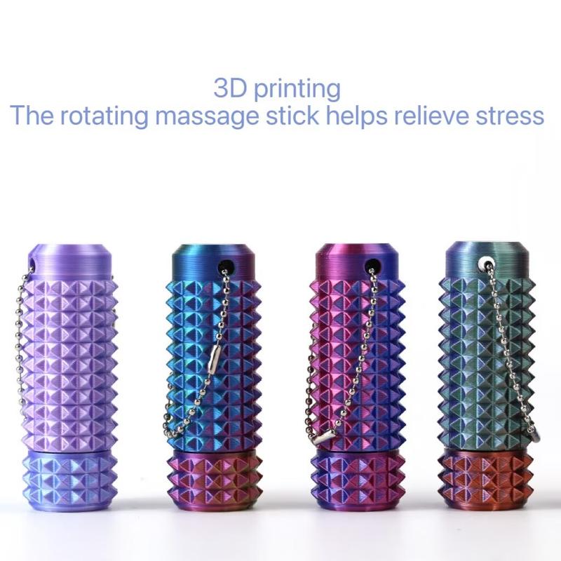 Stim Fidgets Tool for Anxiety Little Ouchies Pain Pocket Fidget Toys Adults Spiky Design for Stress Anxiety Focus Relief, Rotating Keychain, Novelty Gift