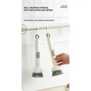 Multifunctional dishwashing brush, kitchen cleaning, convenient and practical gadget, suitable for kitchen cleaning, range hoods, cookware, and sinks