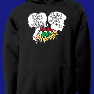 Social media is not therapy hoodie