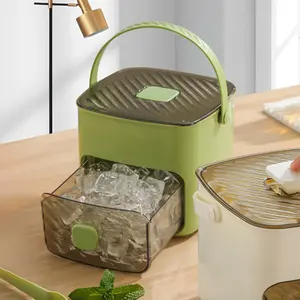 Ice Cube Tray with Lid & Bin Ice Maker for Freezer Ice Trays Ice Container- Ice Molds for Whiskey, Silicone Rose Heart Ice Ball Mold,Double Deck Ice Cube Maker,Double-Layer Ice Cube Maker with Tray,ice bin Stackable Silicone Ice Cube Trays with Lid